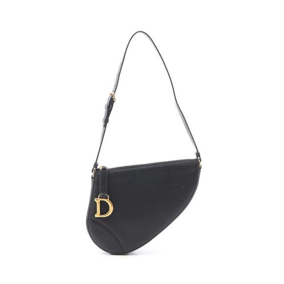 Dior Saddle Shoulder Bag Goatskin Leather Black - Picture 1 of 5